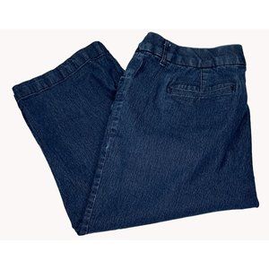 St. John's Crop Jeans Womens Size 16 Cotton Blend Button Closure Bottoms Pants